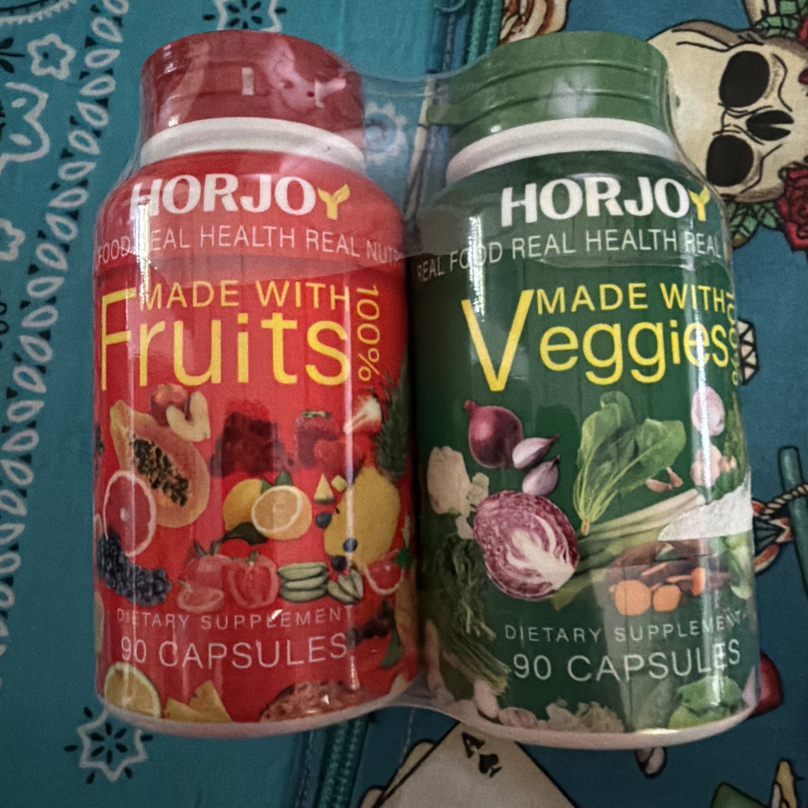 HORJOY Fruits and Veggies Vitamin Supplements Dietary Nutritional 180 Capsules