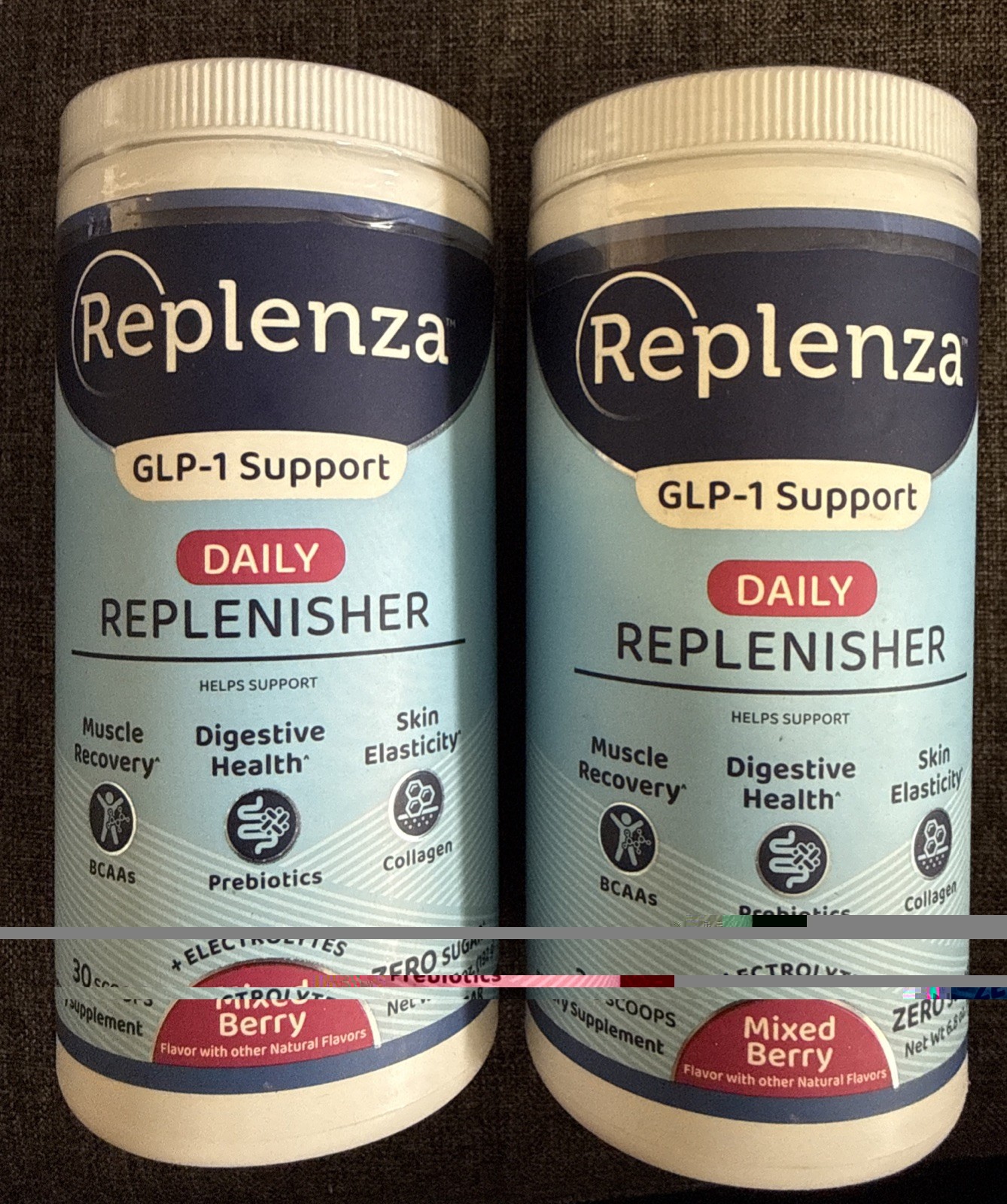 2pc Replenza Support Daily Replenisher MIXED BERRY New Sealed 08/2026