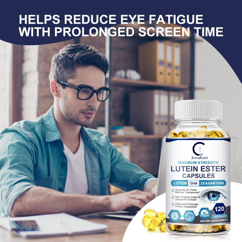 120Pcs Lutein Ester Capsules DHA Zeaxanthin Vegan Eye Health Dietary Supplement