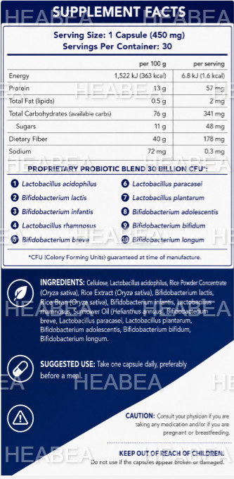 NUTRITIONAL SUPPLEMENT: Bioleven Probiotics 30 Billion Probiotics Per Capsule