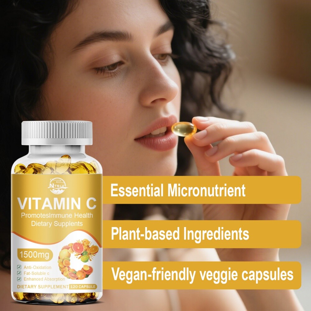 Vitamin C capsules help with antioxidant and improve cardiovascular health 120pc