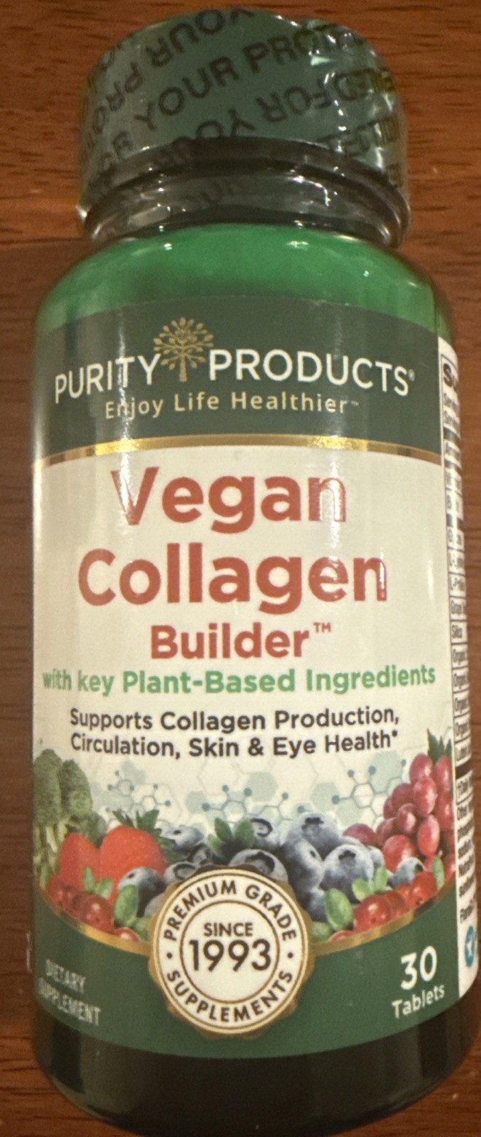 Vegan Collagen Builder 30 Tablets by Purity Products Plant Based EXP 9/25