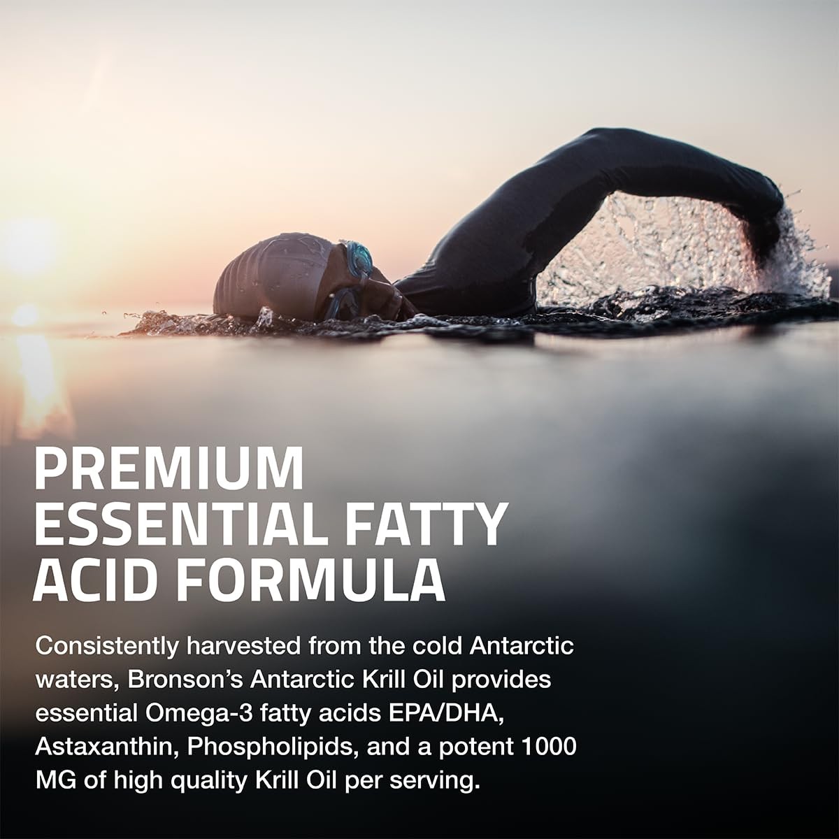 Krill Oil 1000mg Omega-3 Softgels – EPA, DHA, Astaxanthin, Non-GMO, Gluten Free