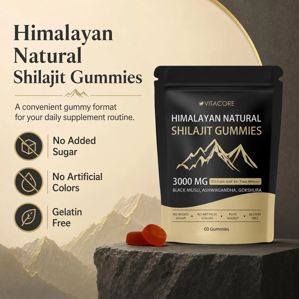 Vitacore Himalayan Shilajit Gummies with Fulvic Acid, 60 Count