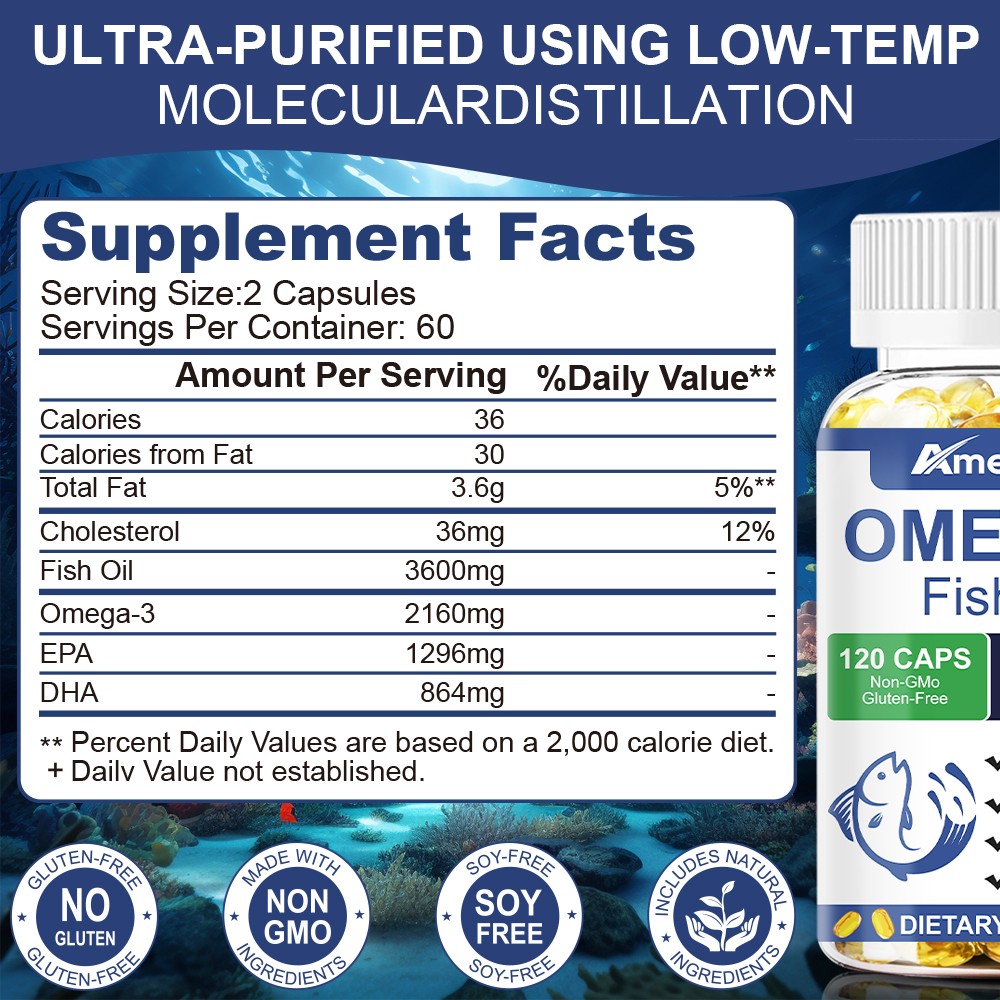 Glucosamine Chondroitin + Omega 3 Fish Oil Joint Health Support Double Effective