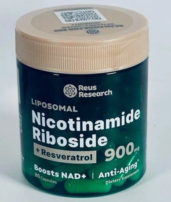 80 Capsules- NAD Supplement Nicotinamide 900mg Resveratrol Riboside Anti-Aging