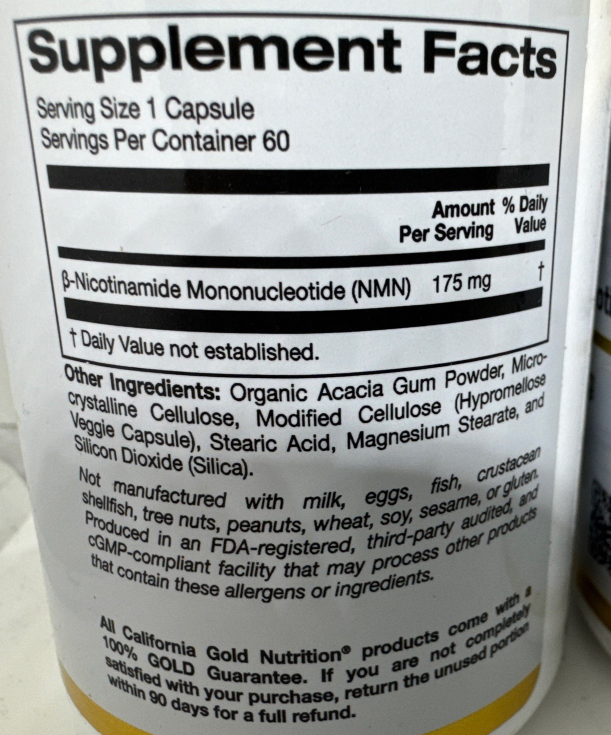 3X California Gold Nutrition-175 mg-60 Veggie Capsules-MFG 12/2024-Brand New-US