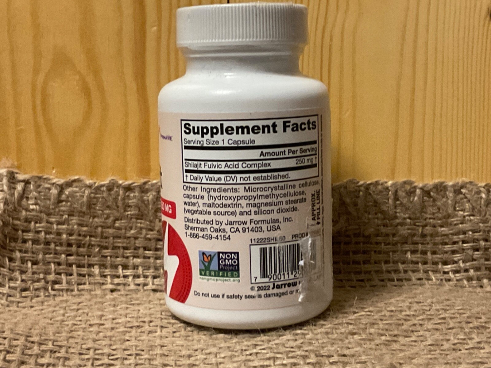 Jarrow Formulas SHILAJIT Fulvic Acid Complex 250Mg 60 Veg Caps Exp 10/2025