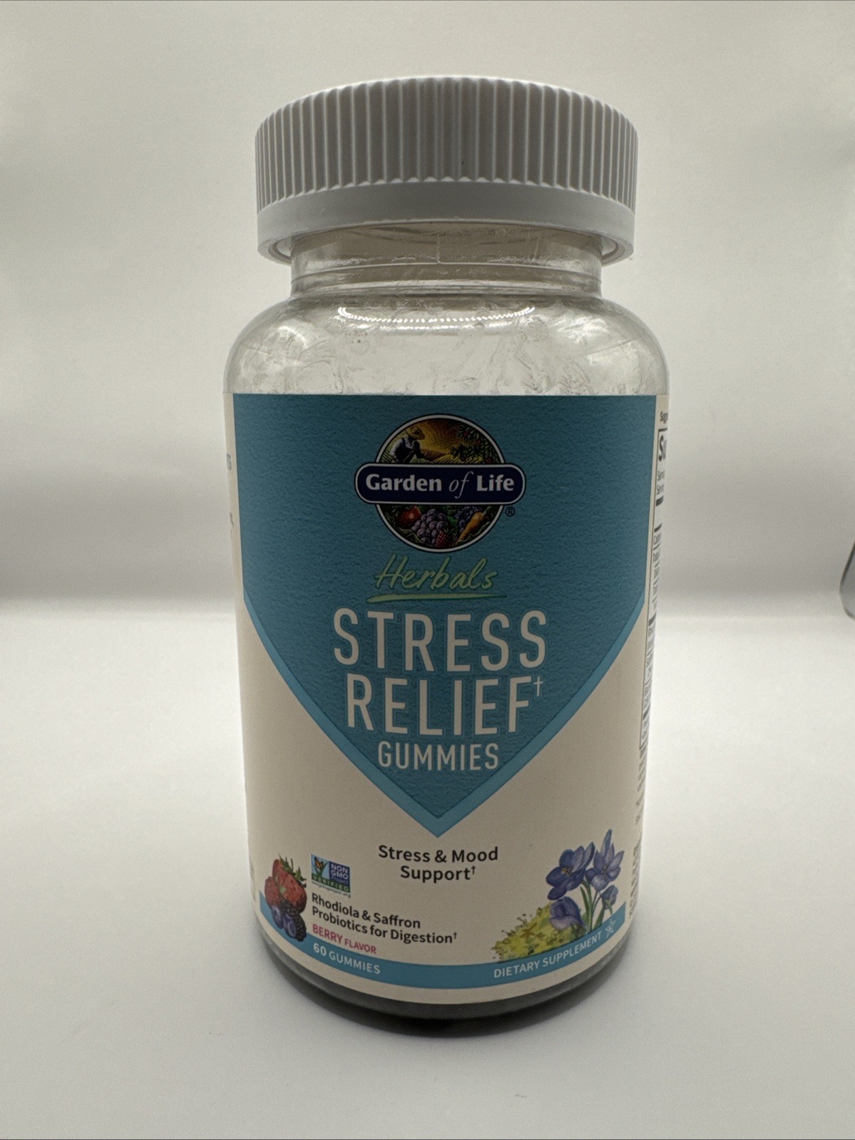 Herbals, Stress Relief Gummies, Berry, 60 Gummies. Exp. 02/2026