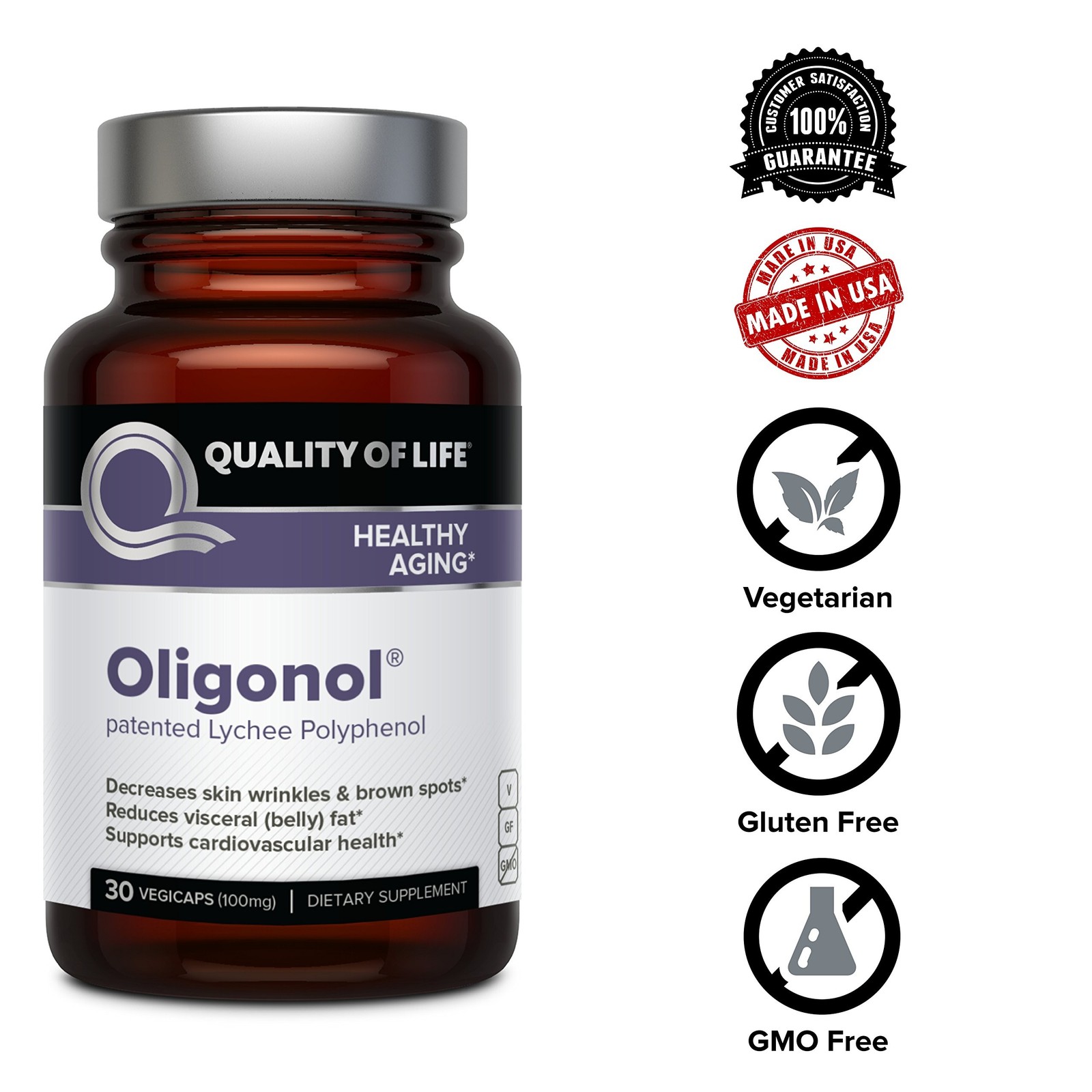 Oligonol – Premium Anti-Aging Supplement – Quality of Life – 30 Count