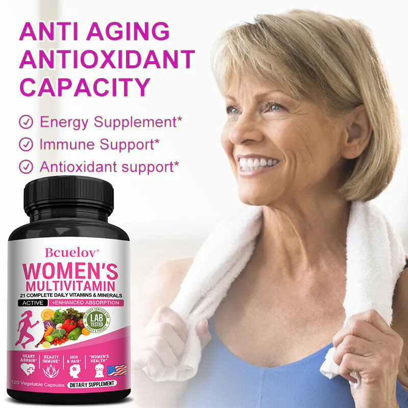 Women’s Multivitamin 120pcs Brain & Heart Health,Boost Energy & Immune
