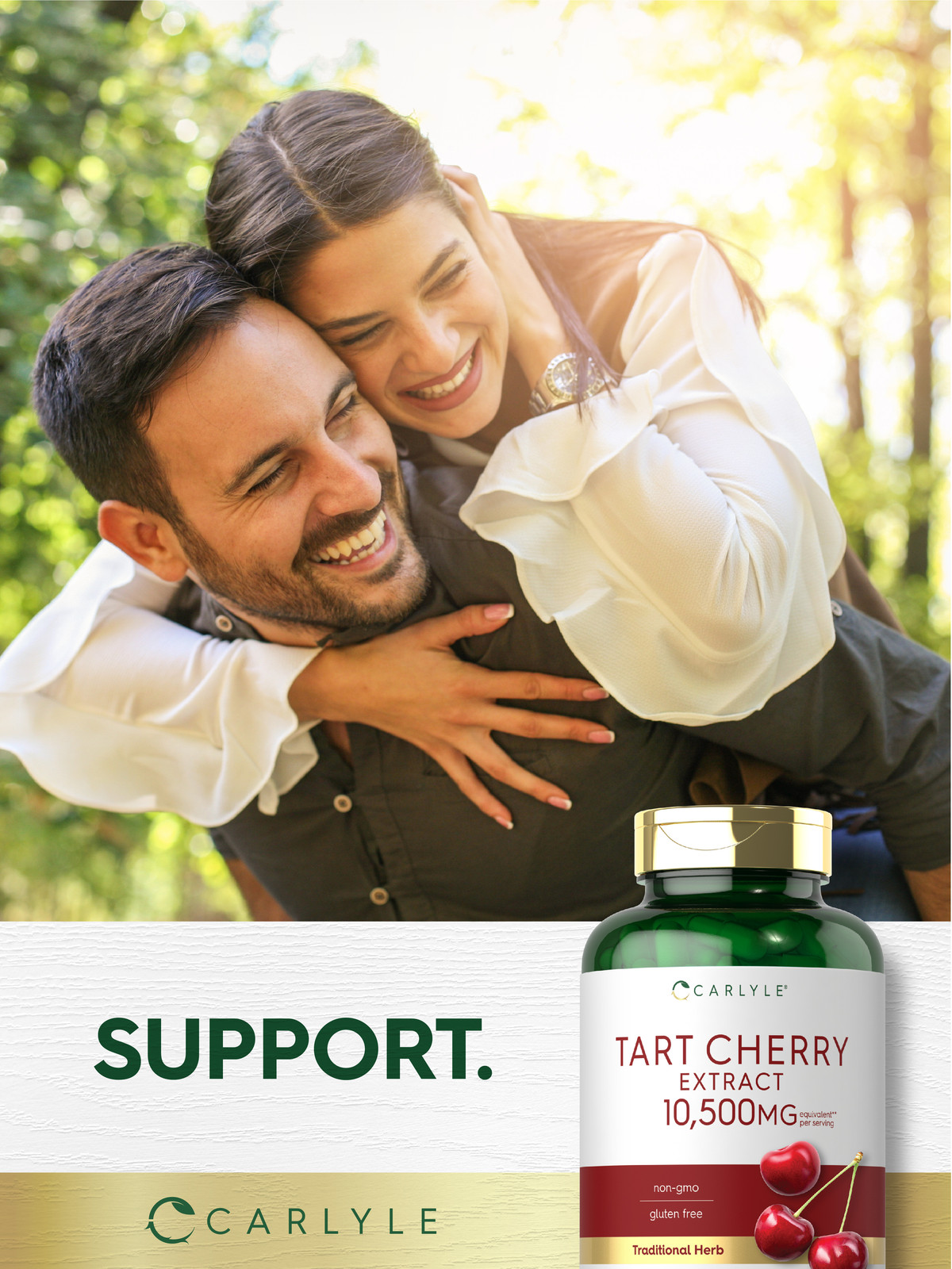Tart Cherry Capsules 10,500mg | 200 Pills | Max Potency Extract | by Carlyle