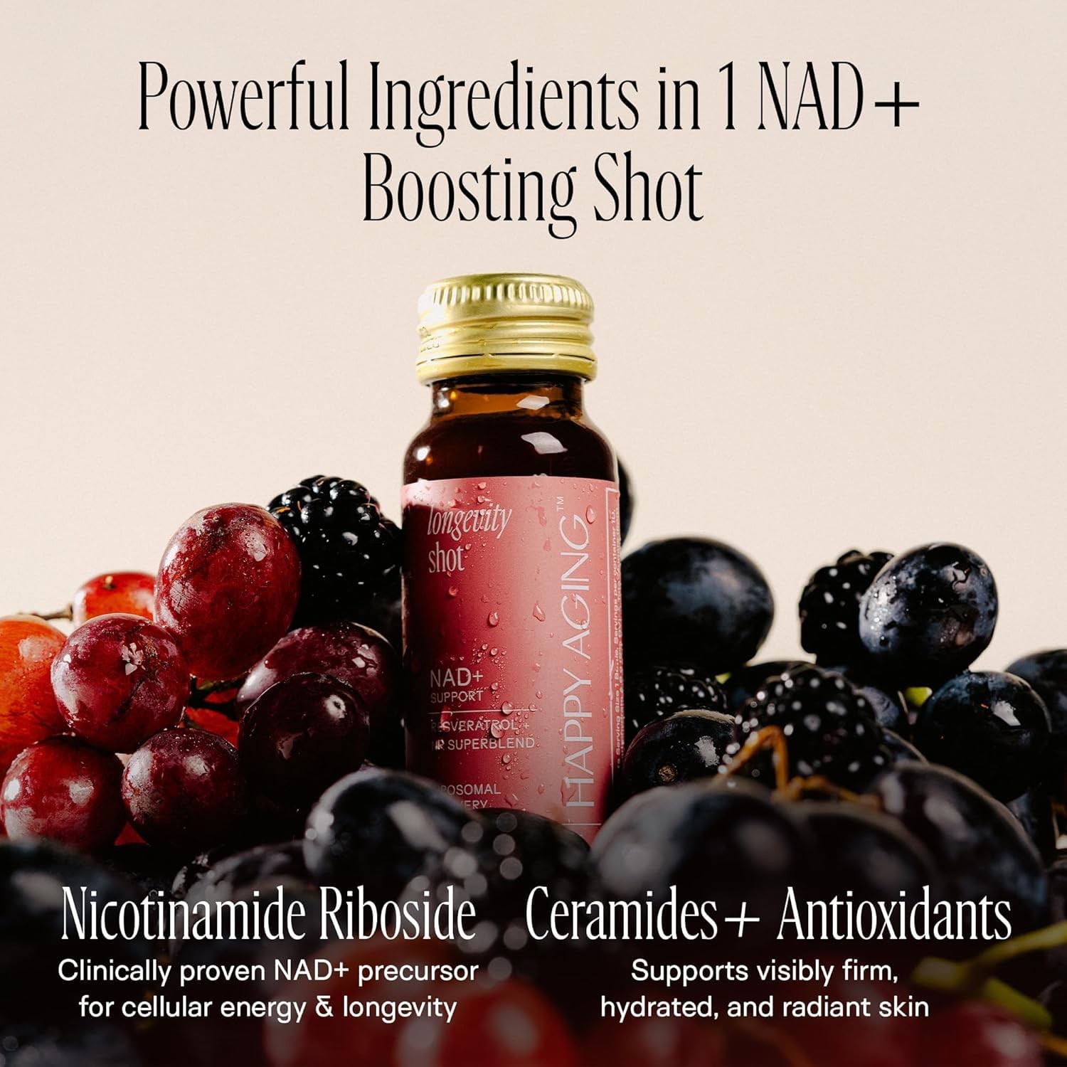 Happy Aging Liquid NAD+ Supplement for Women | Liposomal Nicotinamide Ribosid…