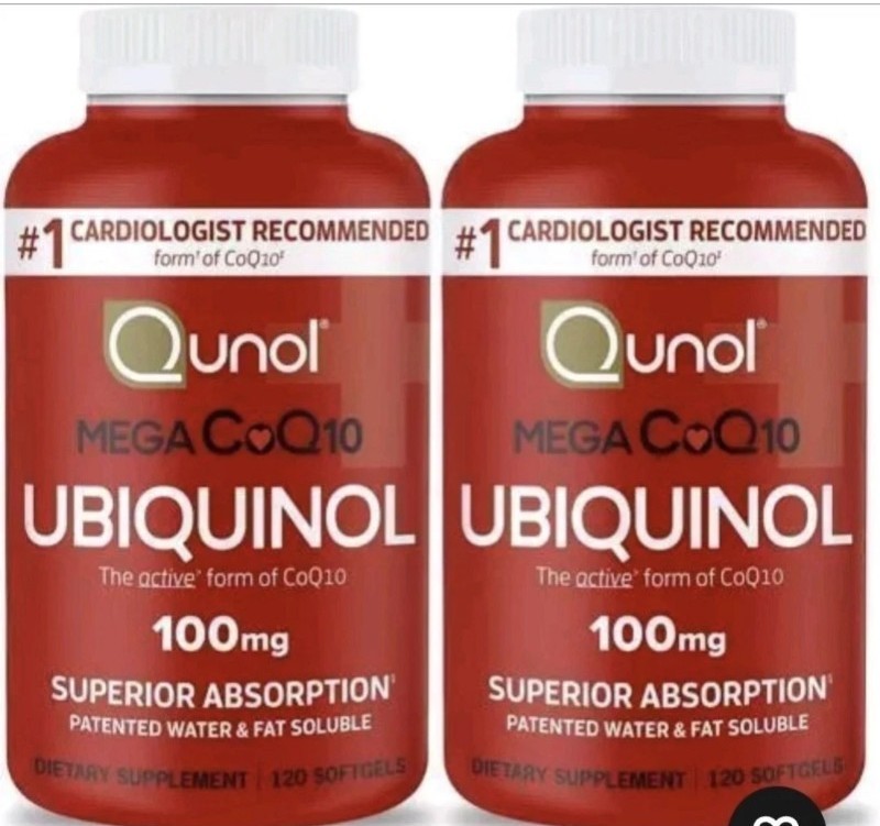 Ubiquinol CoQ10 100mg Softgels, Qunol Mega 120 X 2= 240 Exp 2028