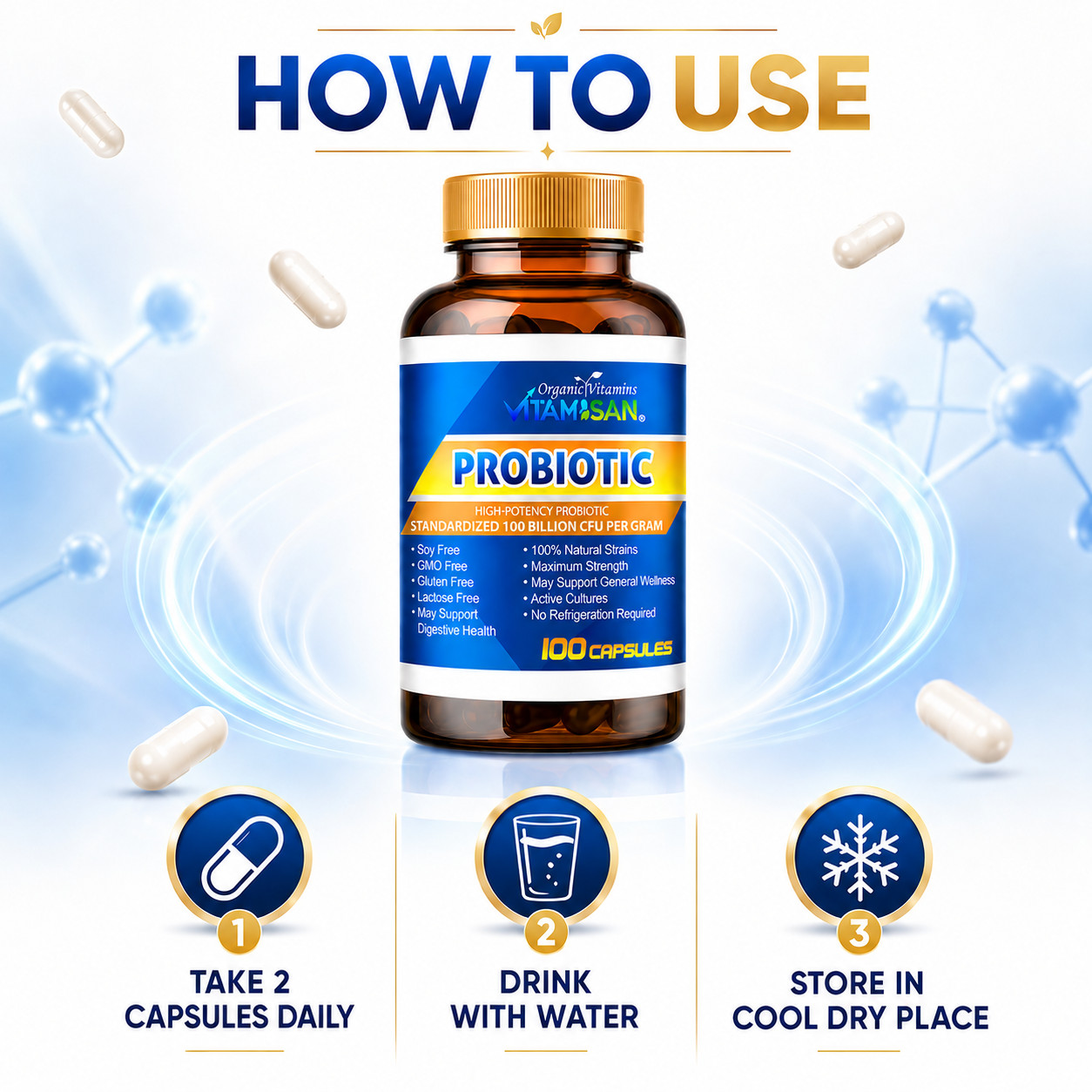 3 ULTRA PROBIOTIC 100 Billion CFUs 300 capsule NOW ULTIMATE FLORA PRIMAL NATURAL