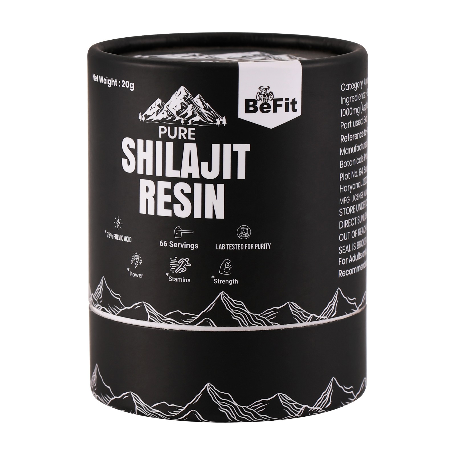 Befit Himalayan Shilajit Soft Resin 20g | Organic 100% Pure | Fulvic Acid