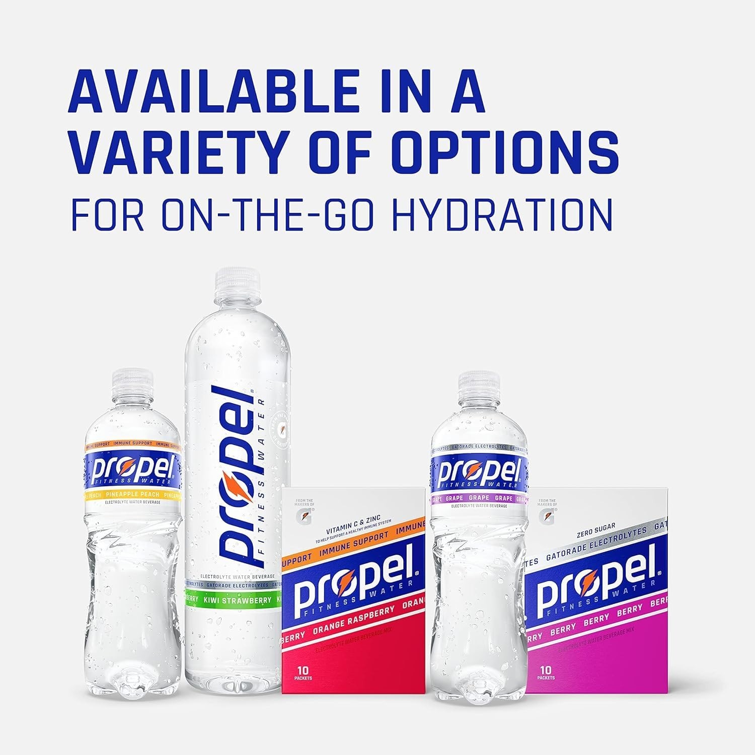 (12 Pack) Propel Peach Electrolytes & Vitamins Sport Water, No Sugar, 16.9 Fl Oz
