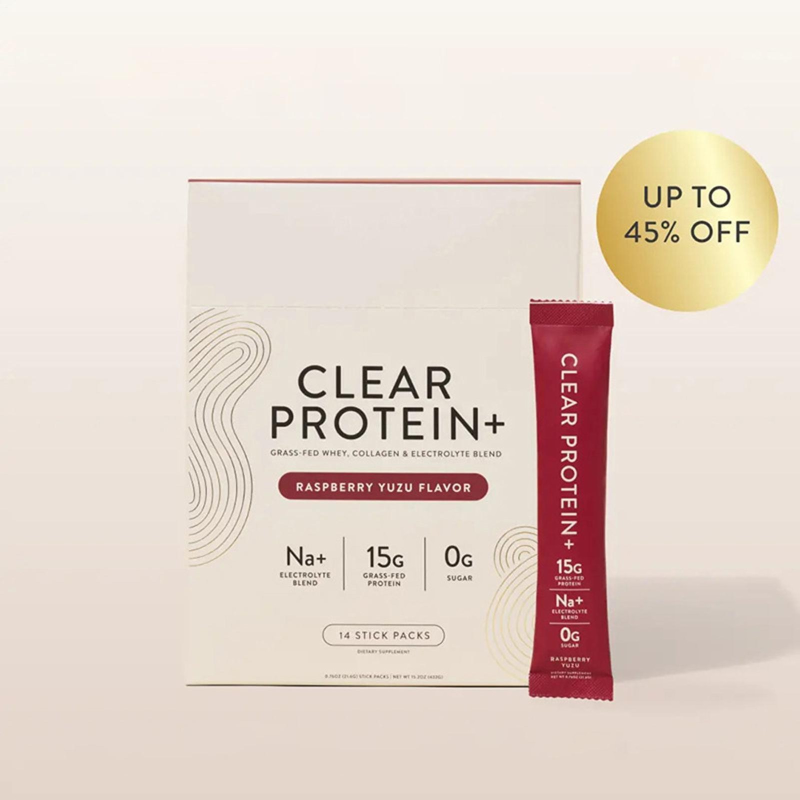 Protein Clear Plus 15g Grass-Fed Raspberry Yuzu 20Ct Zero Sugar 14Pack