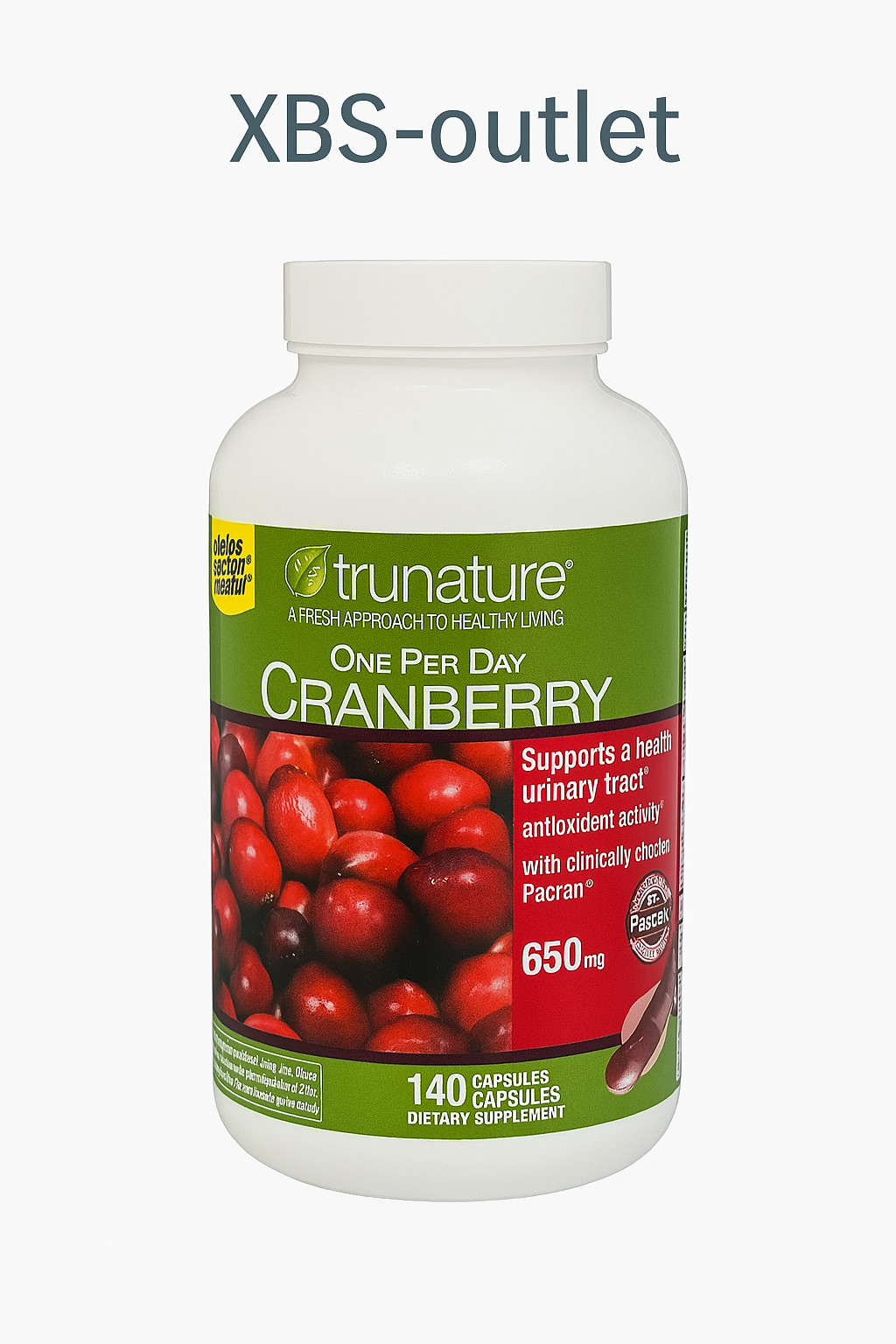 trunature CRANBERRY 650mg, 140 Vegetarian Capsules
