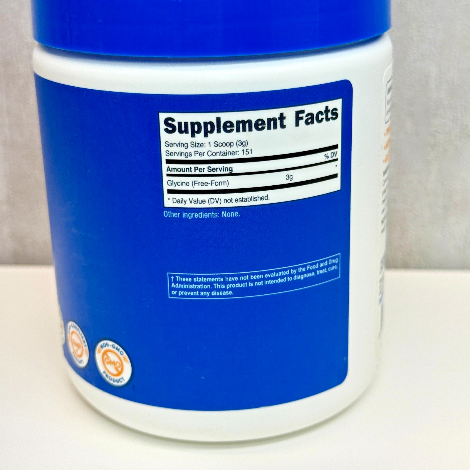 Nutricost Glycine Powder 1lb – Non-GMO, Gluten Free Exp. 08/2028