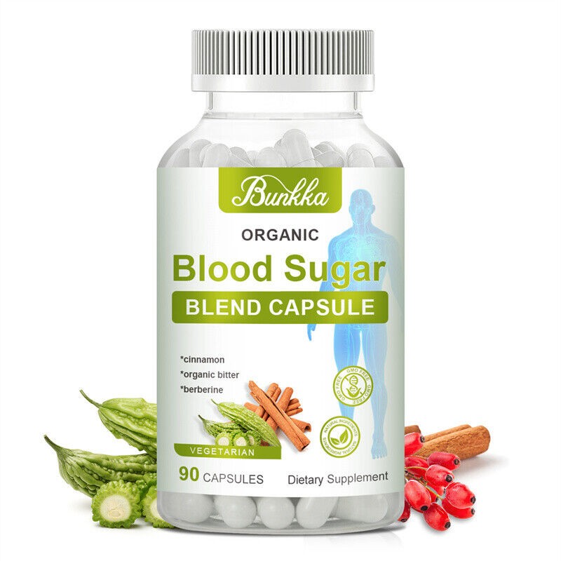Blood Sugar Blend Capsules With Berberine & Cinnamon 20 Herbs Complex 90Pcs