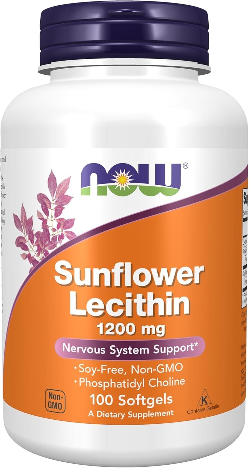 Supplements, Sunflower Lecithin 1200 Mg with Phosphatidyl Choline, 100 Softgels
