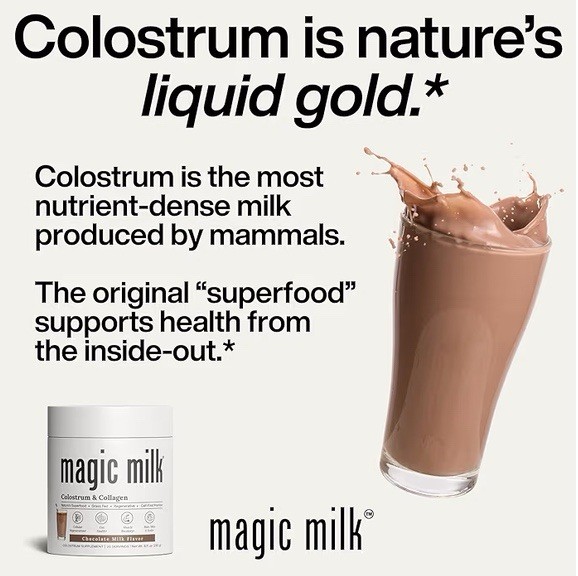 Magic Milk Colostrum & Collagen Chocolate 20 Servings Exp 03/2028 New Sealed