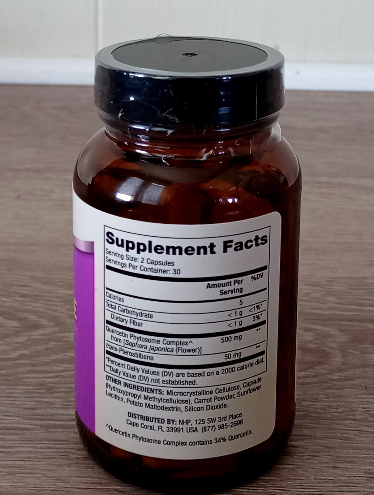 Dr. Mercola Quercetin And Pterostilbene Advanced Dietary 60 Ct Best By 07/2026