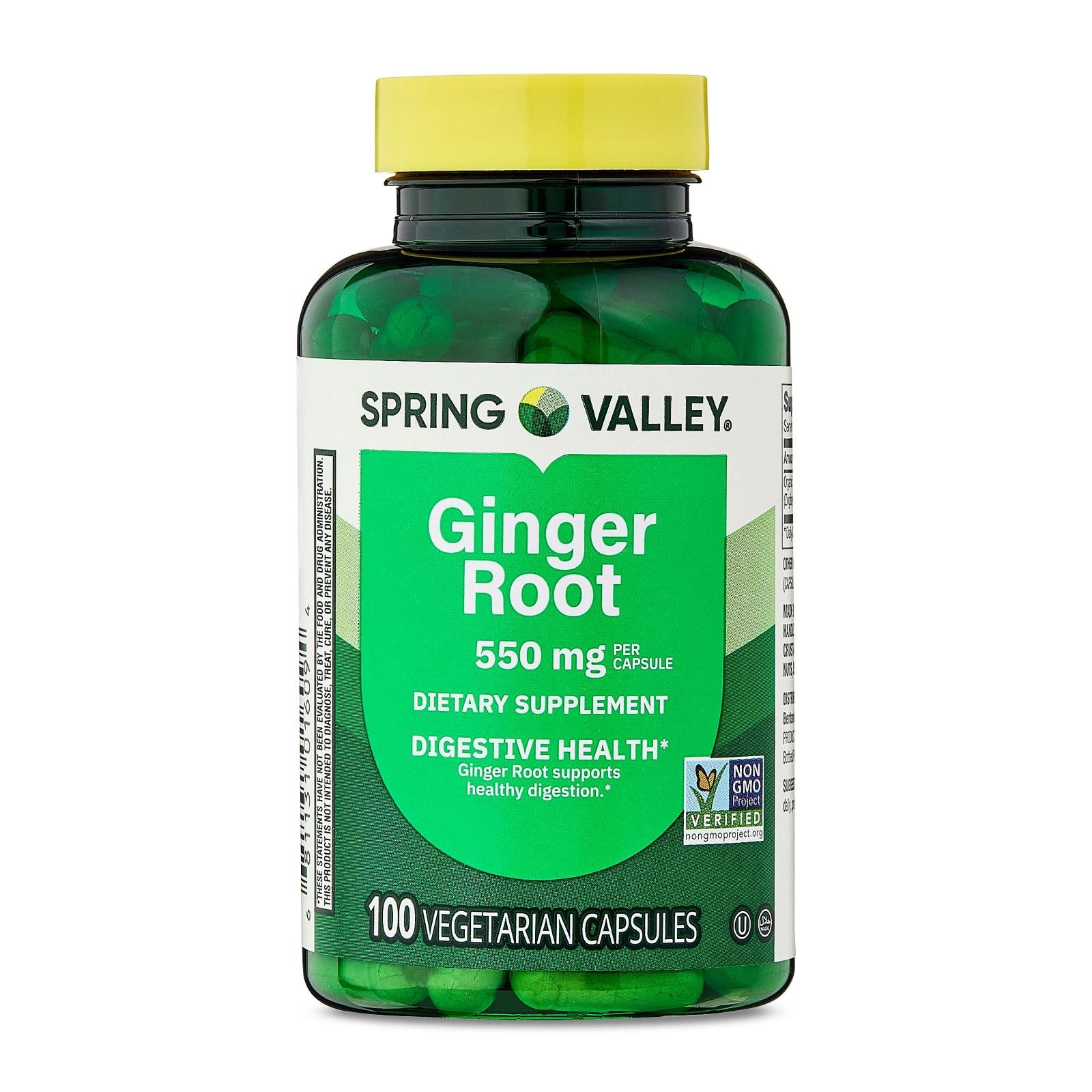 Ginger Root 550 Mg Digestive Health Upset Stomach Relief Immune Healt, 100 Caps