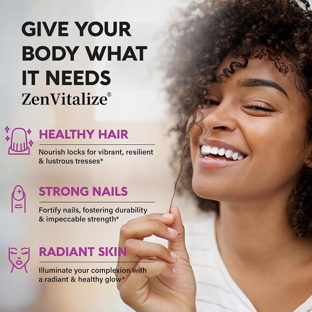 Advanced Hair Growth Supplement for Stronger Hair, Skin & Nails 30/60/120 Caps
