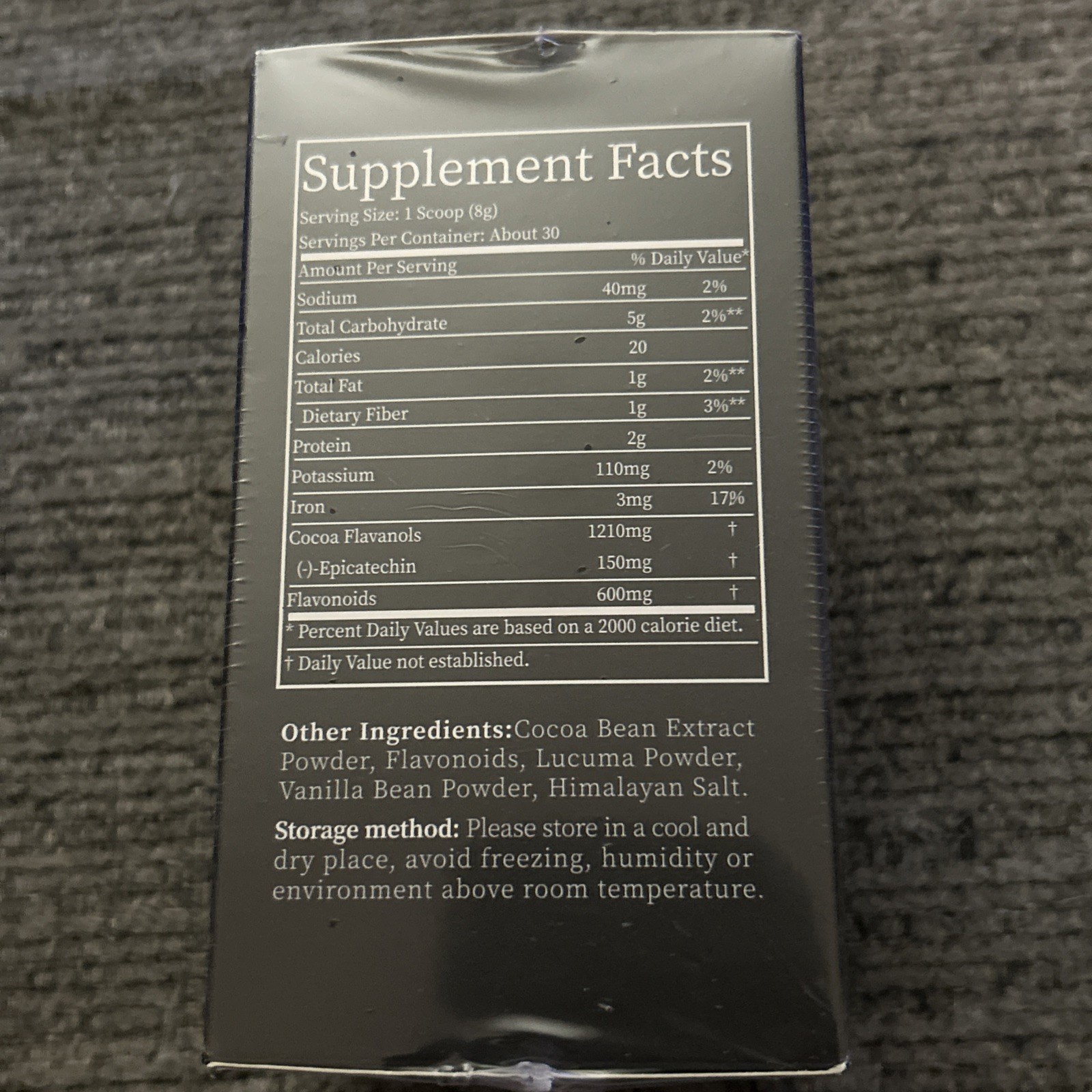 New High Flavanol Cocoa Powder Supplement 1200mg Flavanols Complex 10/27