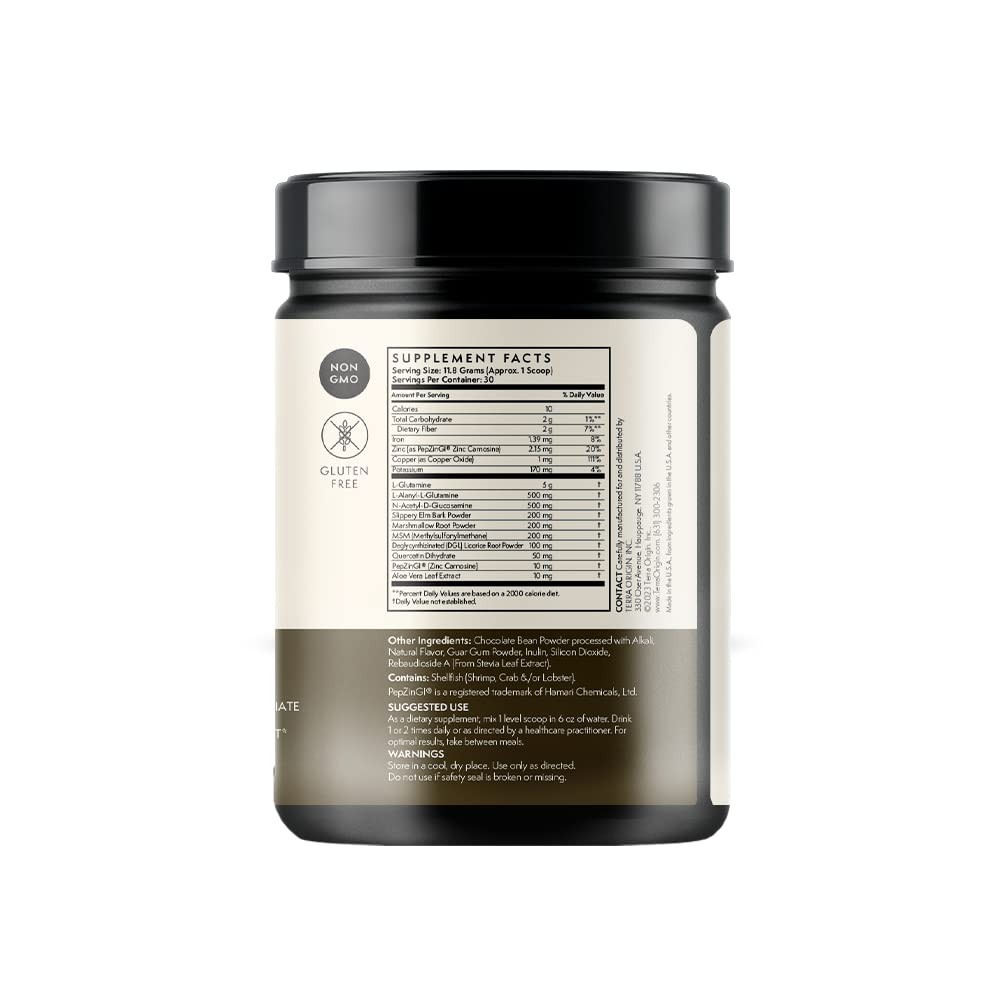 Healthy Gut Chocolate Powder – 30 Servings, L-Glutamine, Zinc, Glucosamine & Her