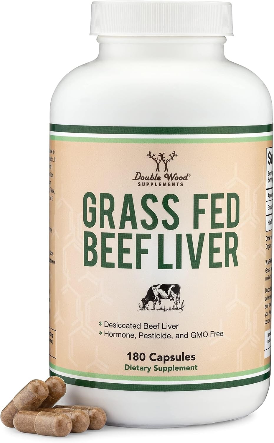 Beef Liver Capsules (1,000mg of Grass Fed, Desiccated per…