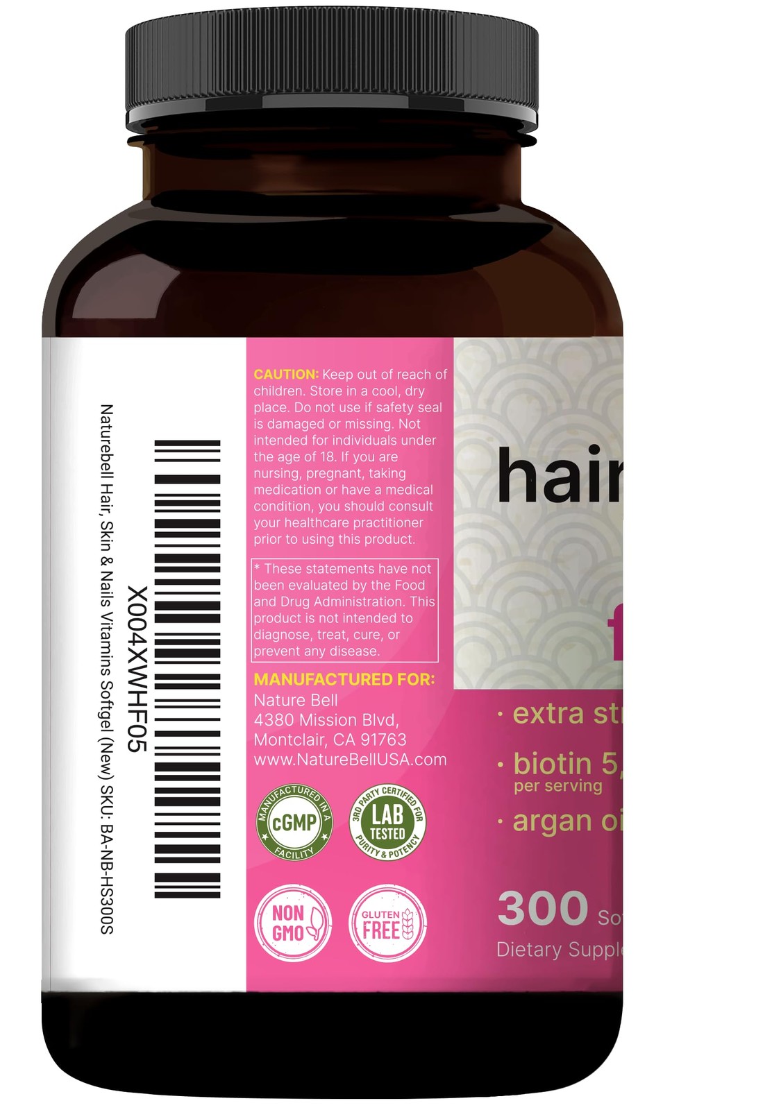 NatureBell Hair, Skin & Nails* Vitamins for Women – 300 Count (Pack of 1)