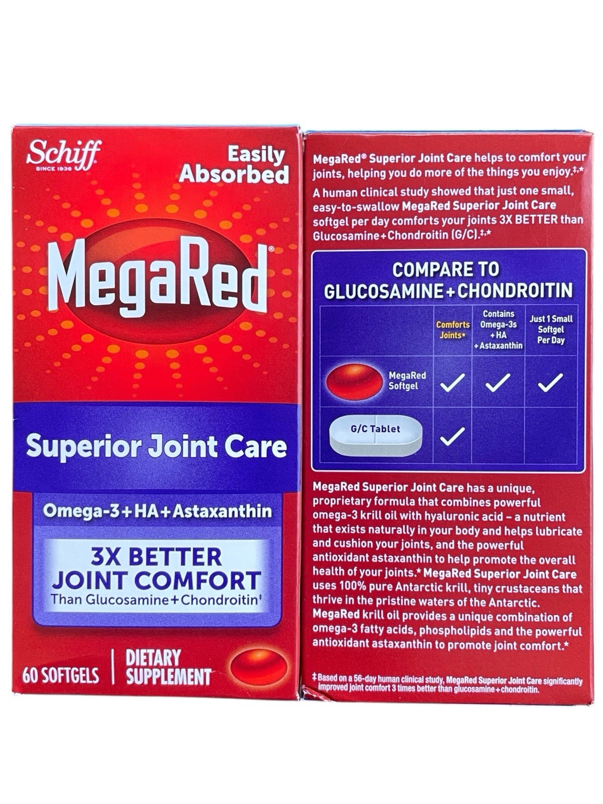 Schiff MegaRed Superior Joint Care, 60 Softgel (2-pack), Exp. 01/2027