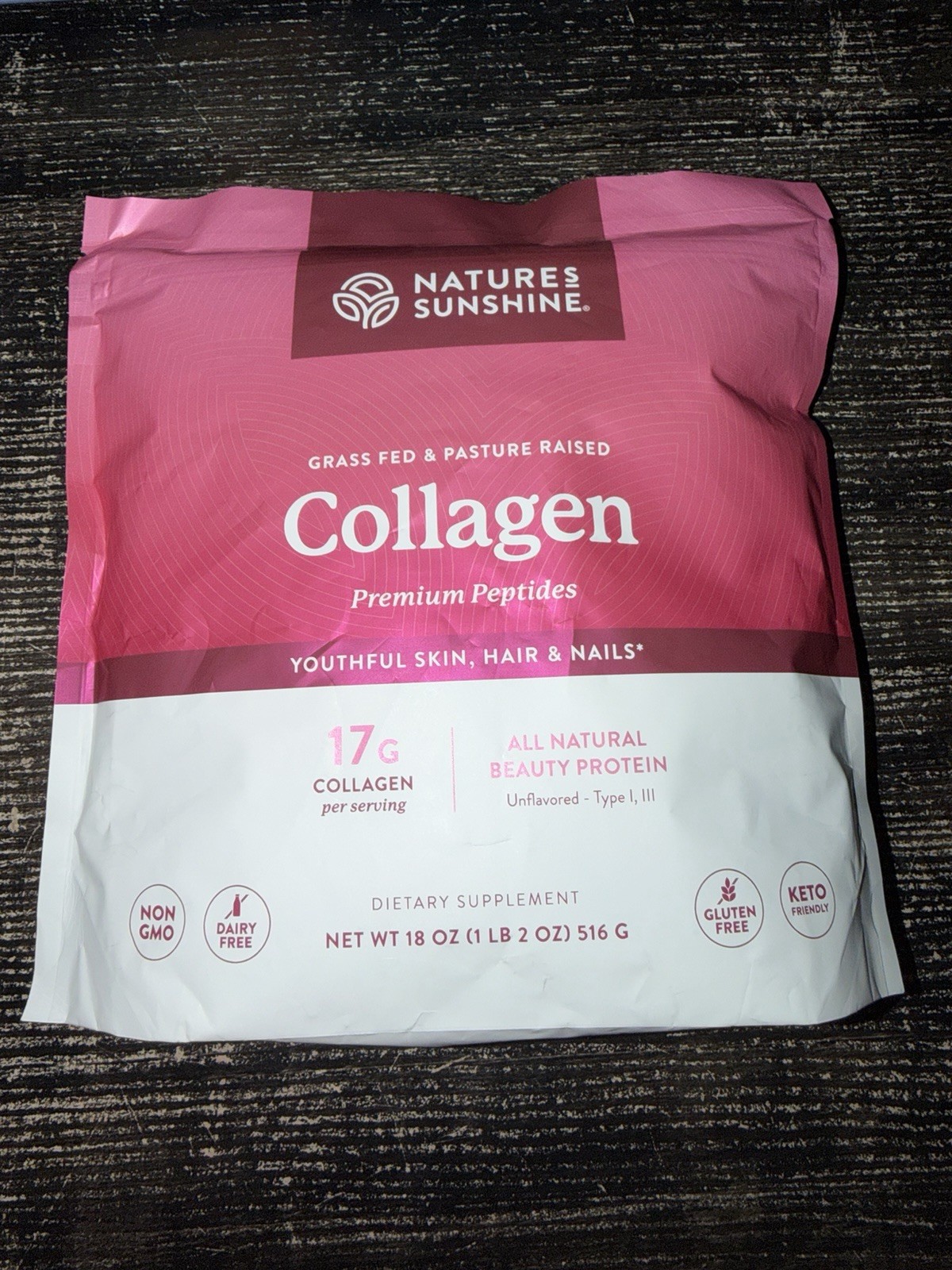 Nature’s Sunshine Collagen Peptides Powder, Grass Fed, Premium EXP 01/2028