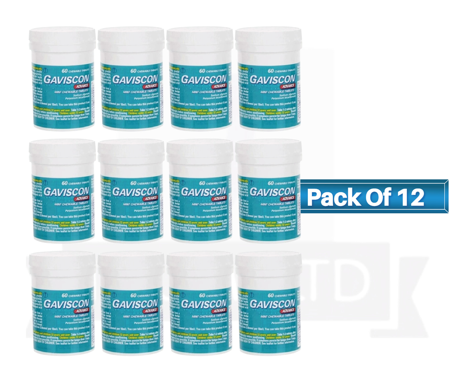 (60ctX12) Advance Chewable Mint Tablet-FREE SHIPPING