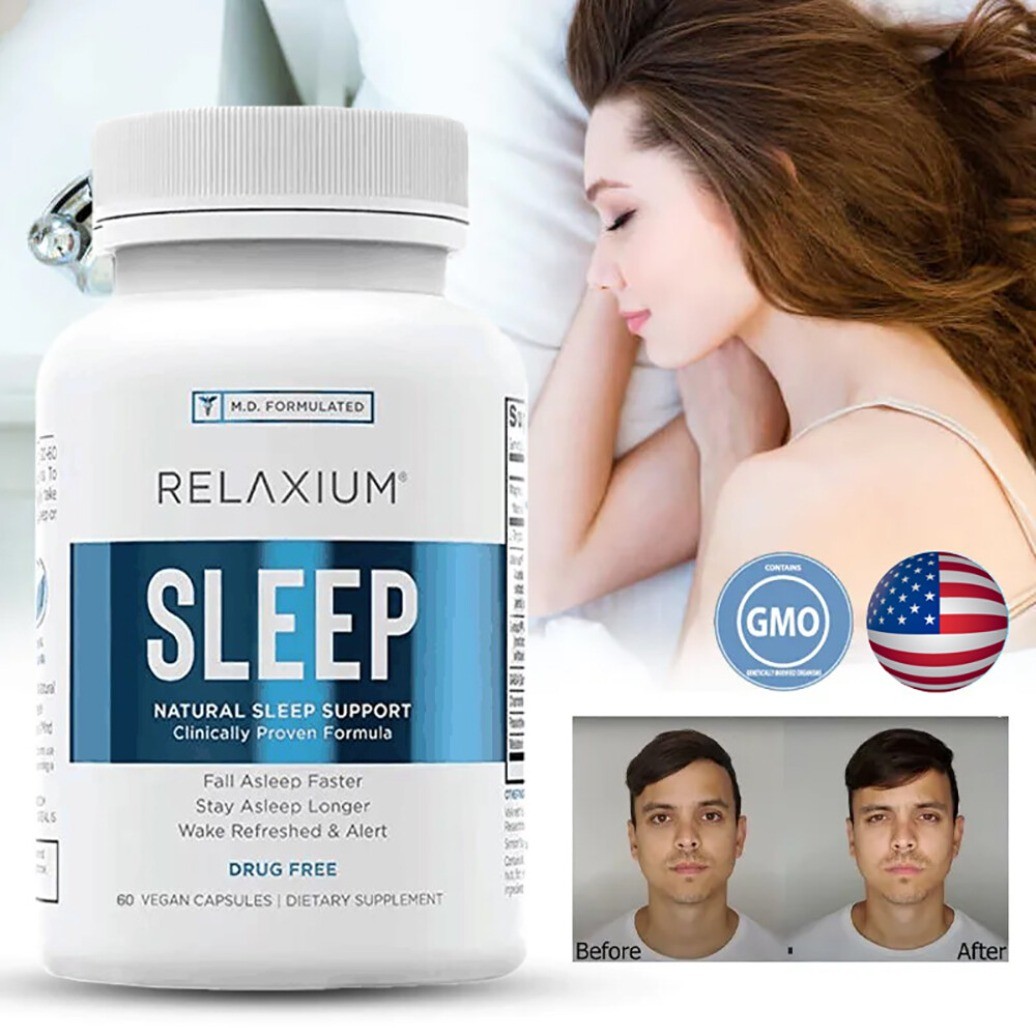 Relaxium New Sleep 60Capsules Sleep support to help your body fall asleep faster
