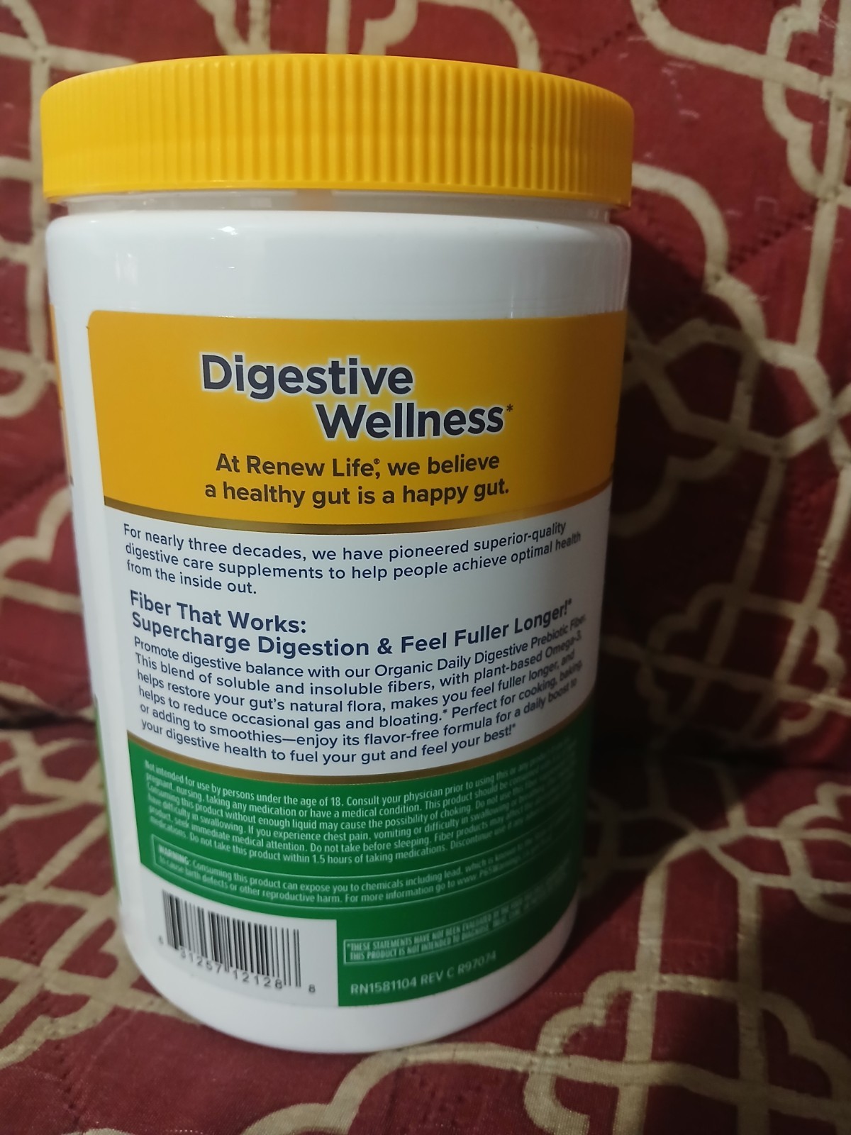 Renew Life® Organic Daily Digestive Prebiotic Fiber 8.5 oz Exp. 4/27