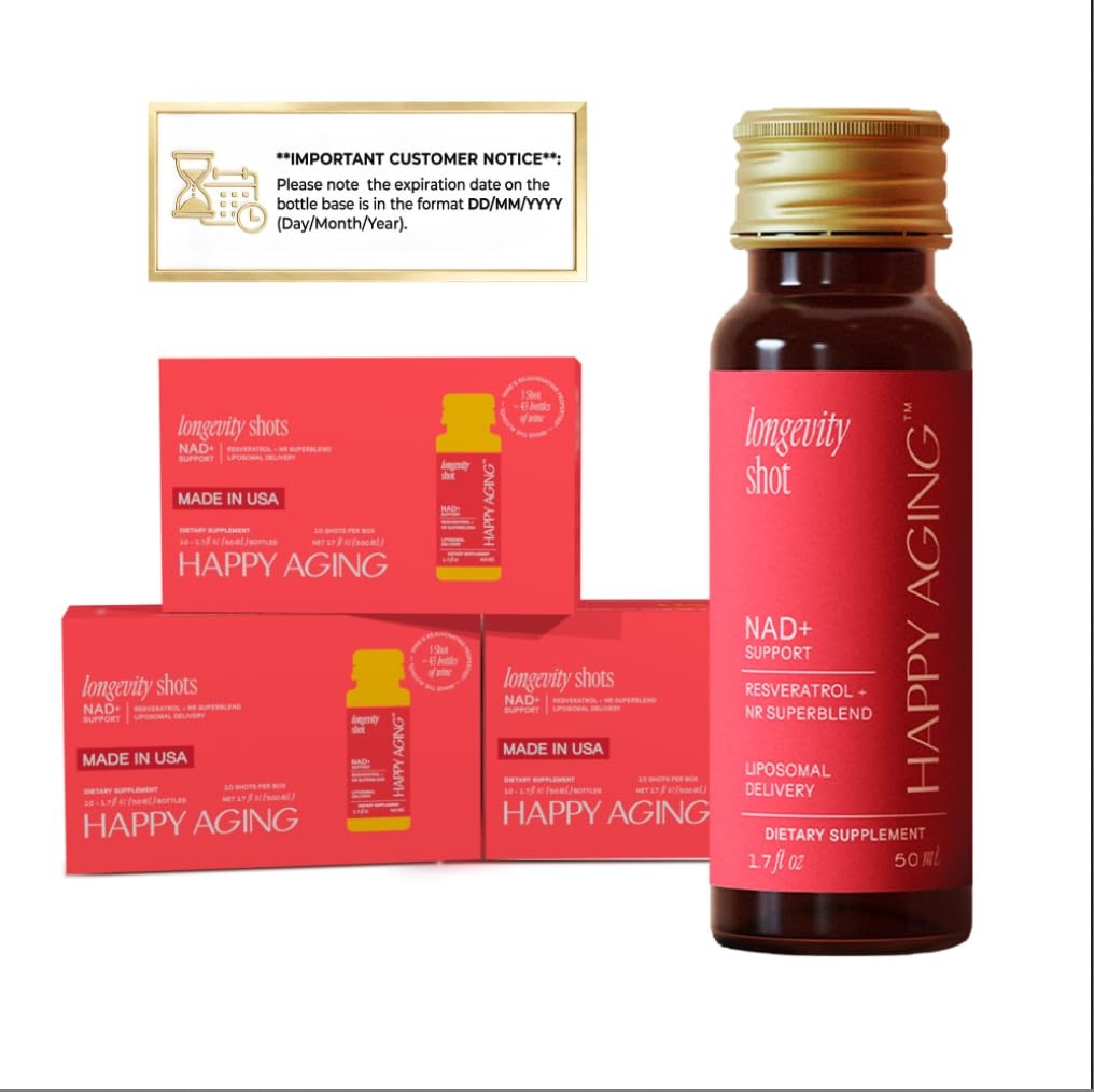 Happy Aging Liquid NAD+ Supplement for Women | Liposomal Nicotinamide Ribosid…