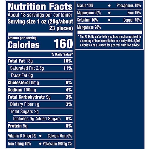 PLANTERS Deluxe Salted Whole Cashews, Party Snacks, 18.25 Ounce (Pack of 1)