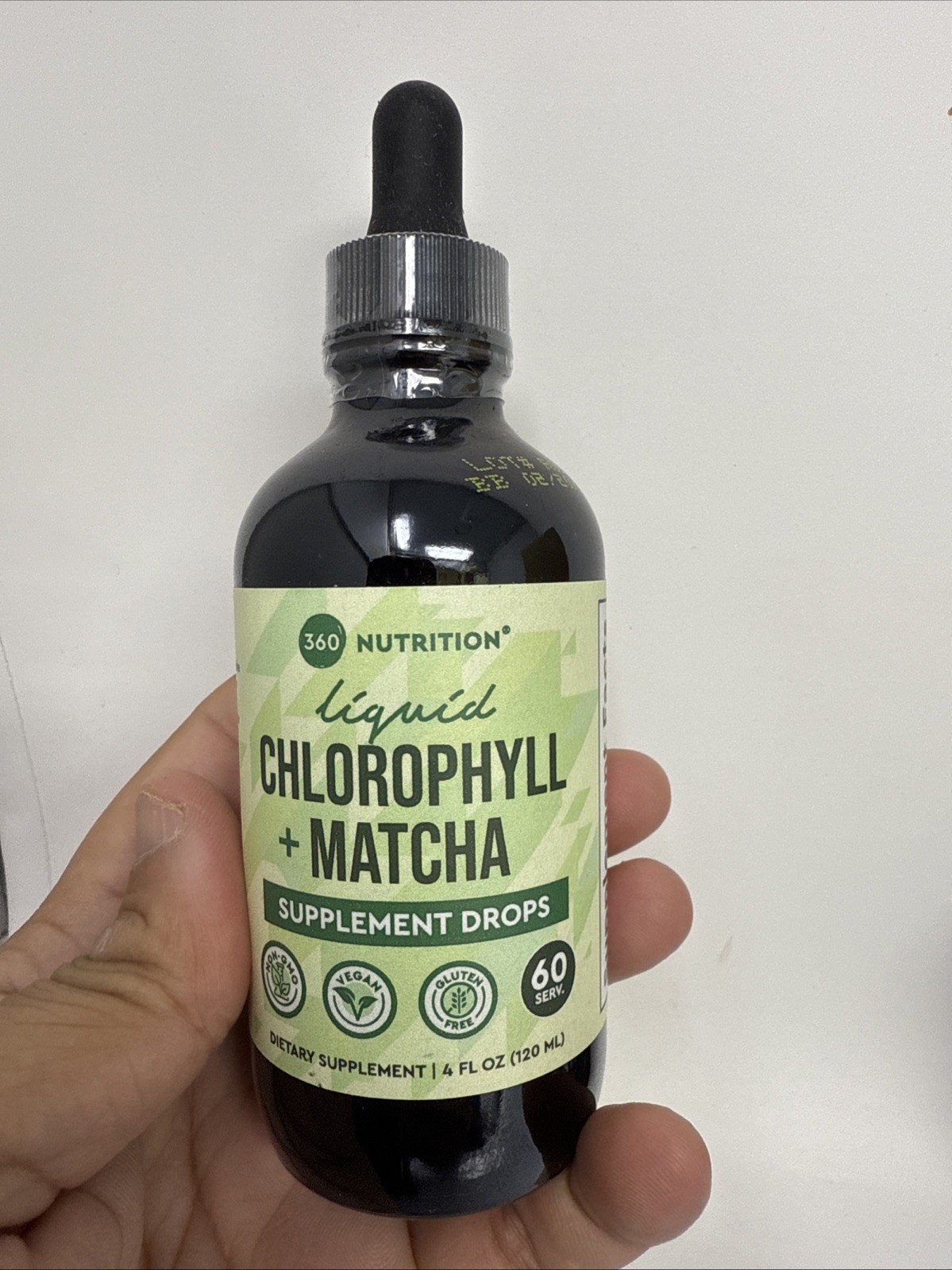 360 Nutrition Liquid Chlorophyll + Matcha Supplement Drops 4 oz NEW Exp 01/2028