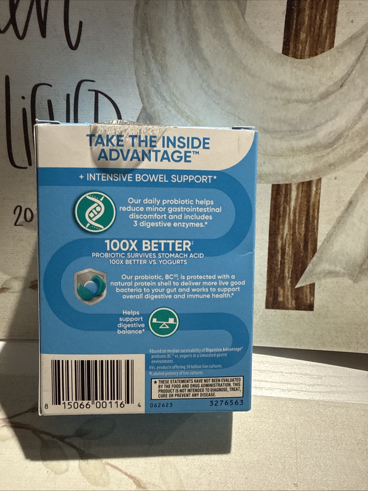 Digestive Advantage Intensive Bowel Support Probiotics 32 Capsules Exp 08/26