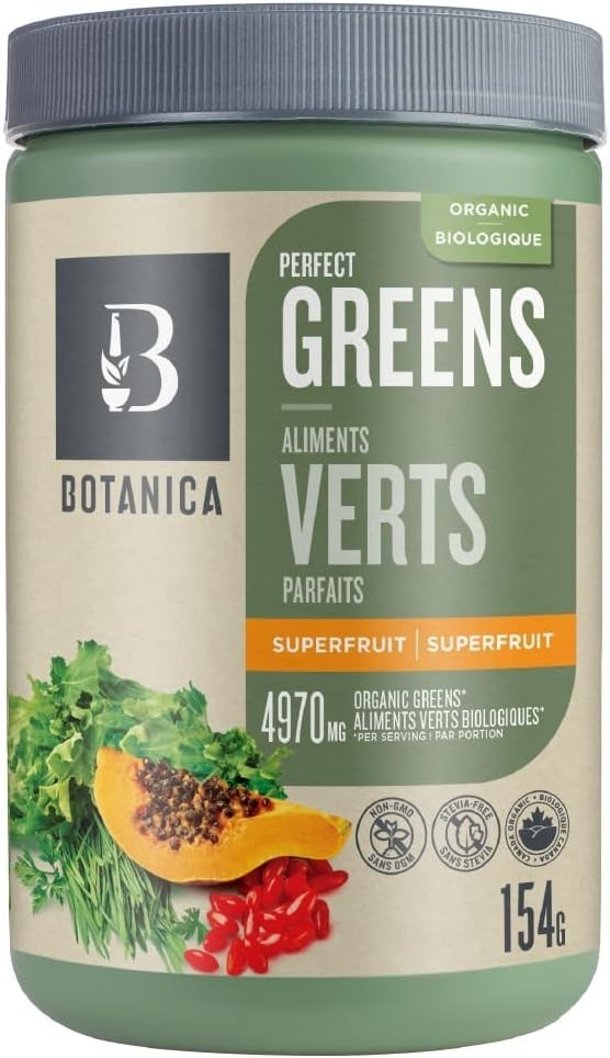 Botanica Organic Perfect Greens 2-Pack Chocolate + Superfruit Vegan Canadian