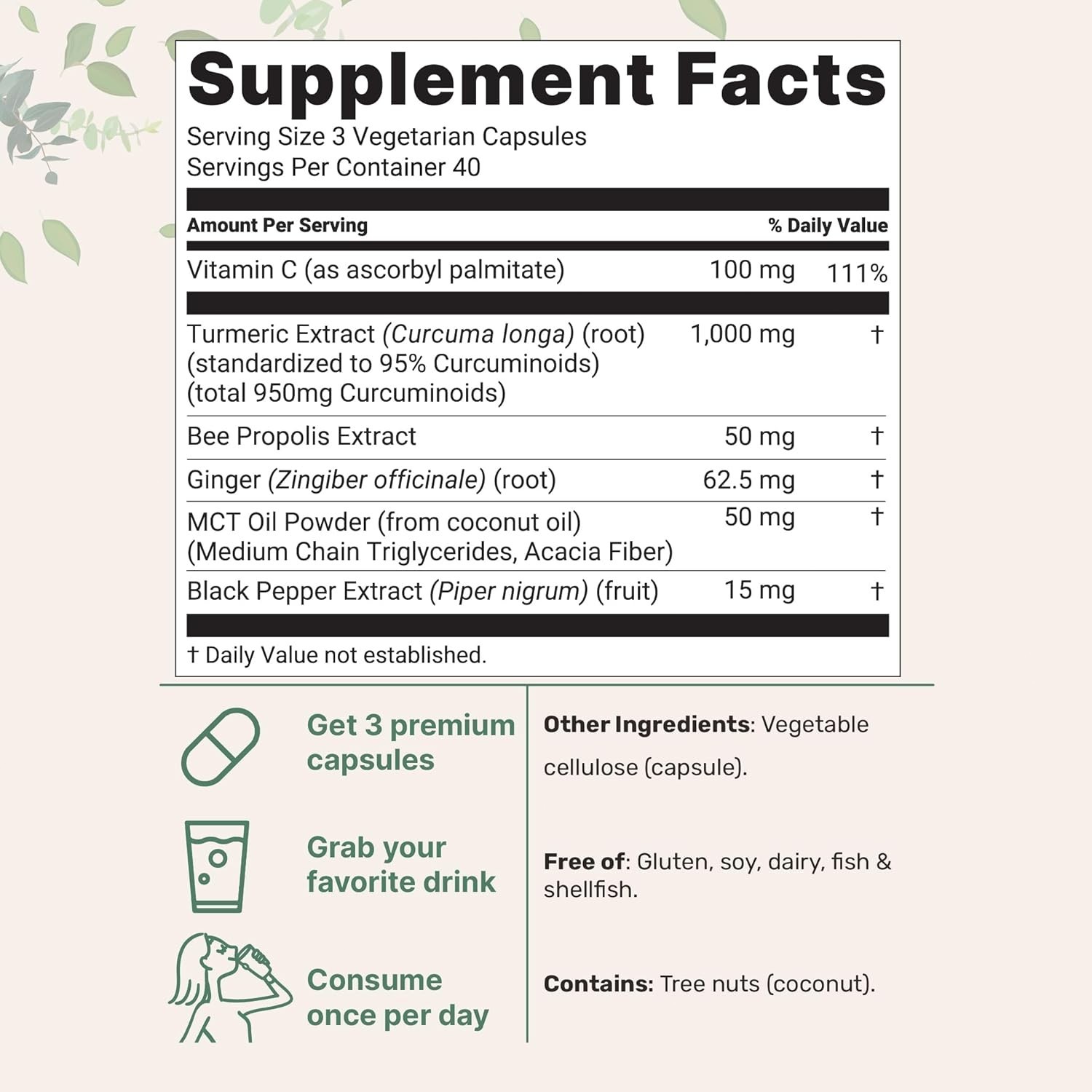 3PACK Micro Ingredients Turmeric Curcumin 1,000mg 6-in-1 Complex 120 Capsules