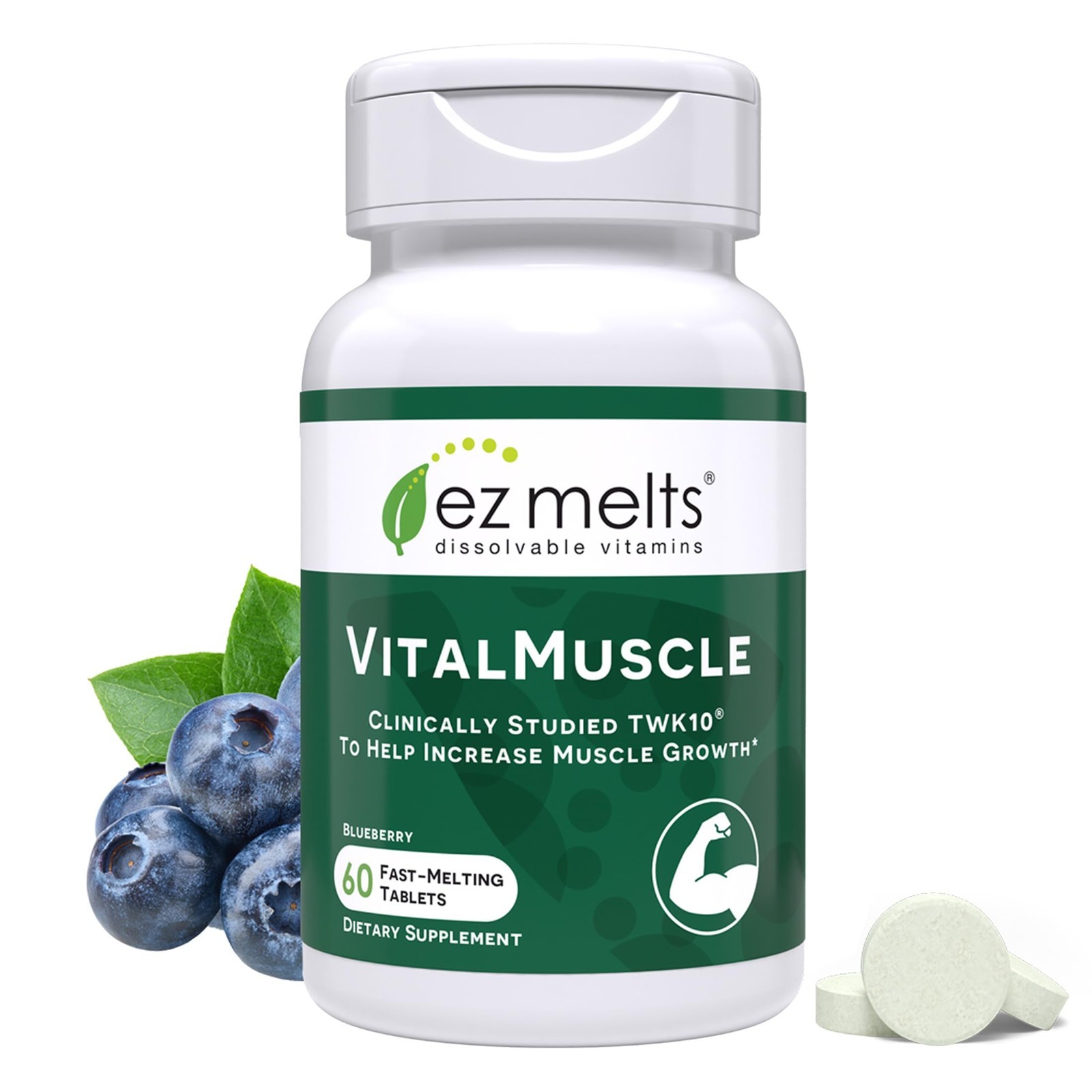 Dissolvable Muscle Support Tablets – Strength, Lean Growth & Recovery – Vegan, N