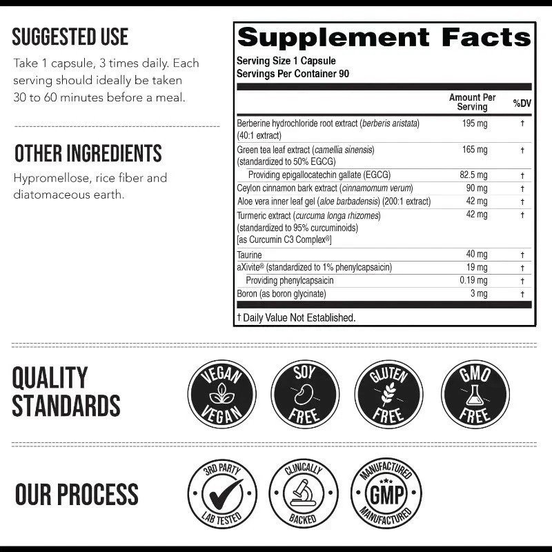 Activate Supplement Appetite Craving Control Natural Metabolic Support 90ct