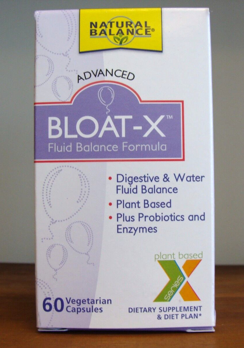 Bloat-X Natural Balance Advanced Fluid Balance Formula 60 Capsules