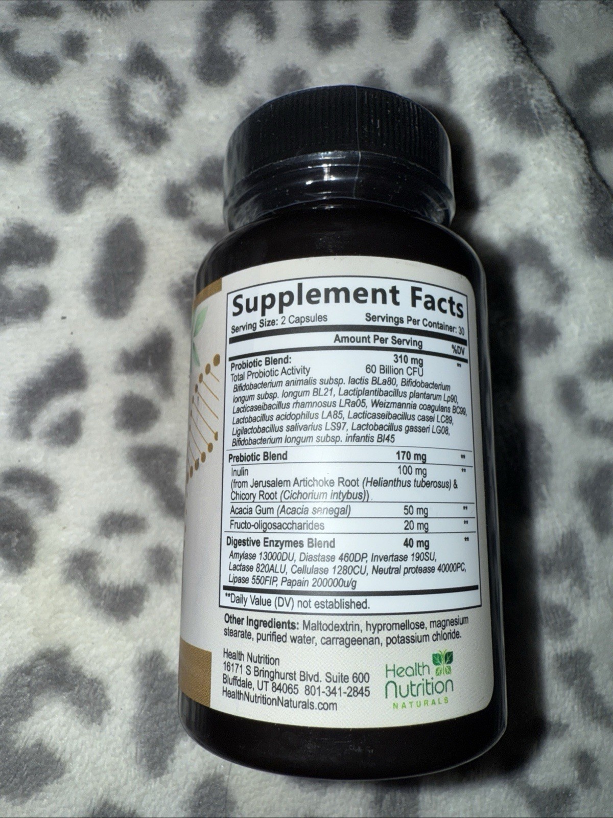 Probiotics 60 Billion CFU + 10 Strains – Daily Probiotic Lactobacillus Blend Gut