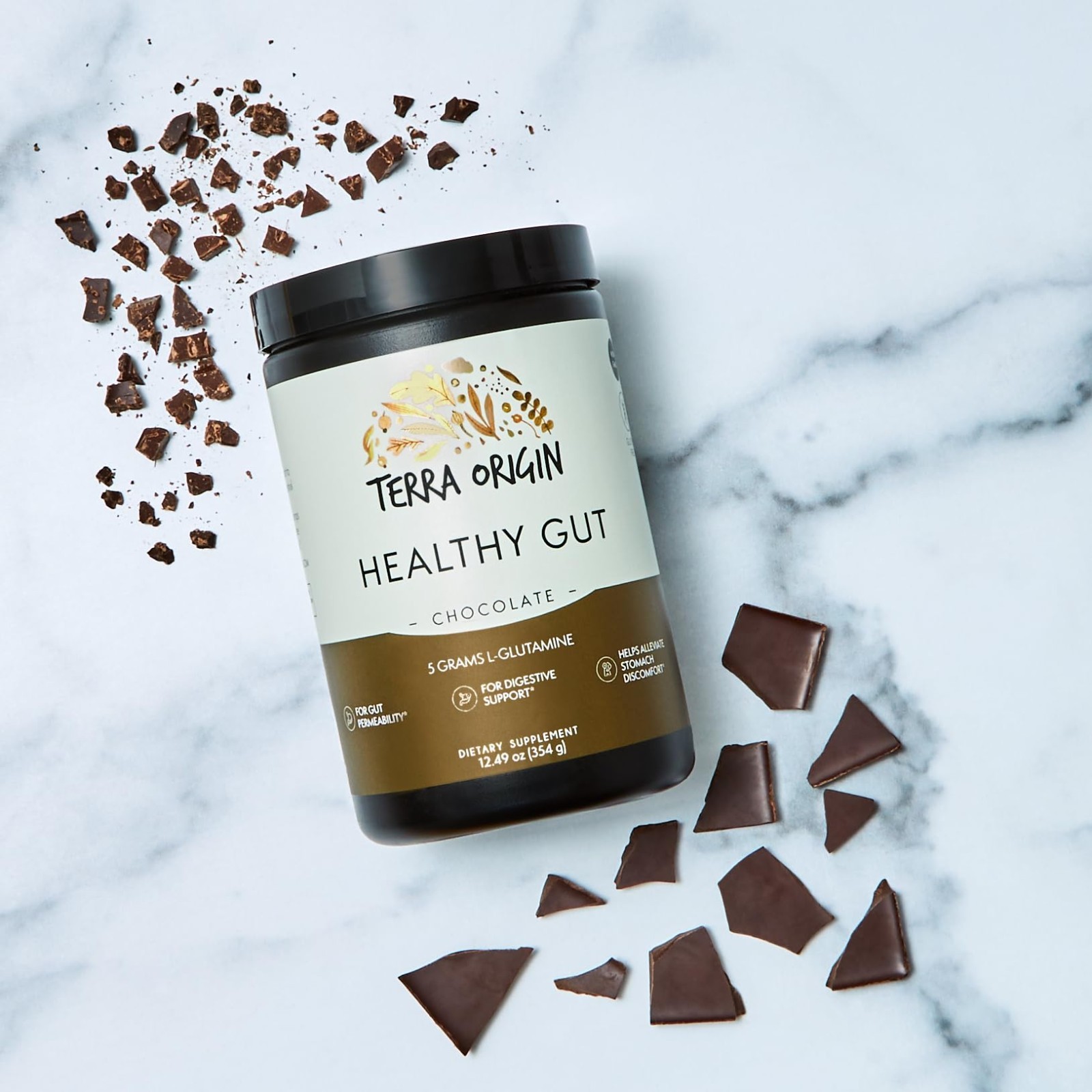 Healthy Gut Chocolate Powder – 30 Servings, L-Glutamine, Zinc, Glucosamine & Her